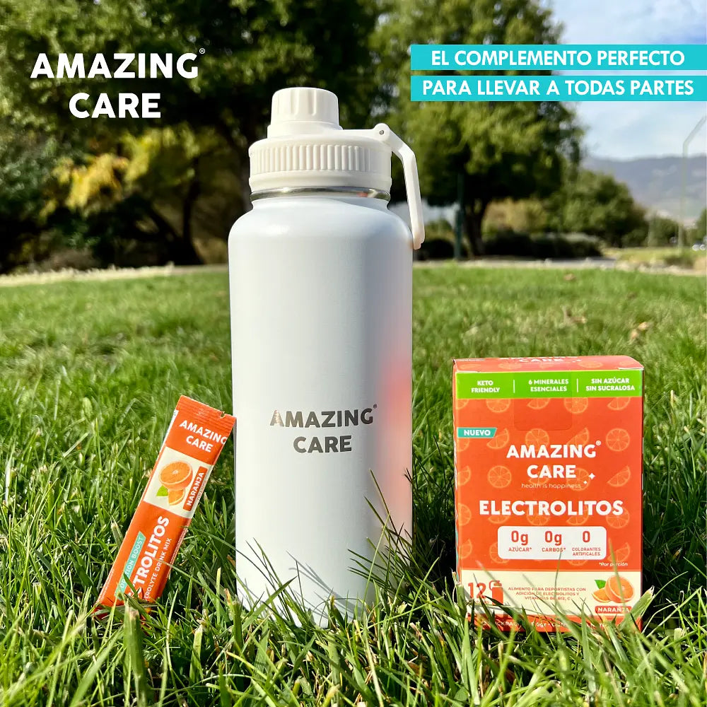 Botella Térmica Insulada 950ml (32oz) - Amazing Care® | Electrolitos Hidratantes