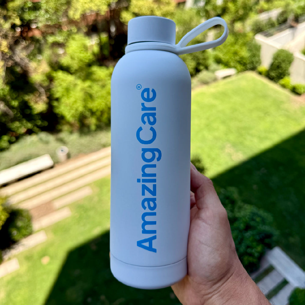 Botella Térmica Insulada Blanca 500ml - Amazing Care® | Electrolitos Hidratantes