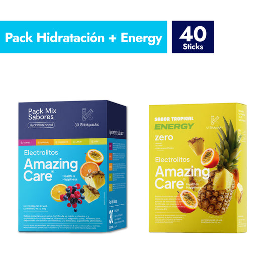 Pack Energy Boost: Electrolitos Mix Sabores + Energy