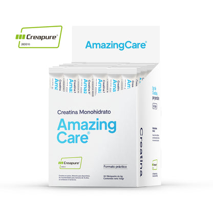Creatina Creapure® Sin Sabor 30 Sticks - Amazing Care® | Electrolitos Hidratantes