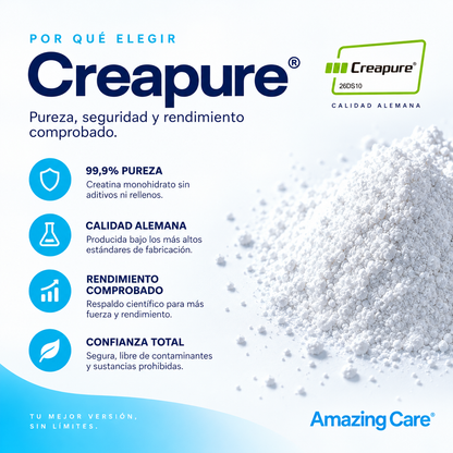 Creatina Creapure® Sin Sabor 30 Sticks - Amazing Care® | Electrolitos Hidratantes