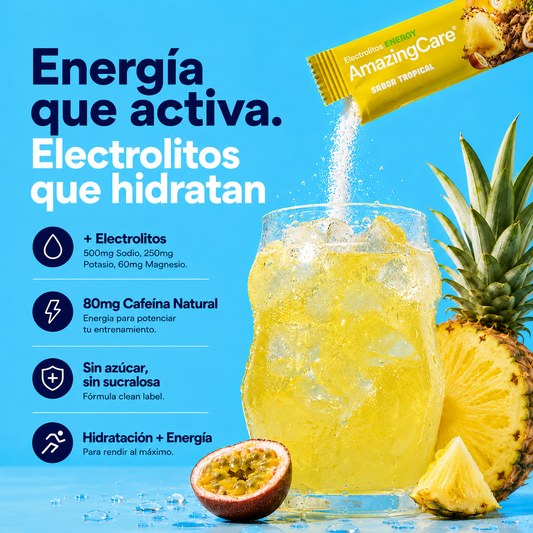Pack Energy Boost: Electrolitos Mix Sabores + Energy - Amazing Care® | Electrolitos Hidratantes