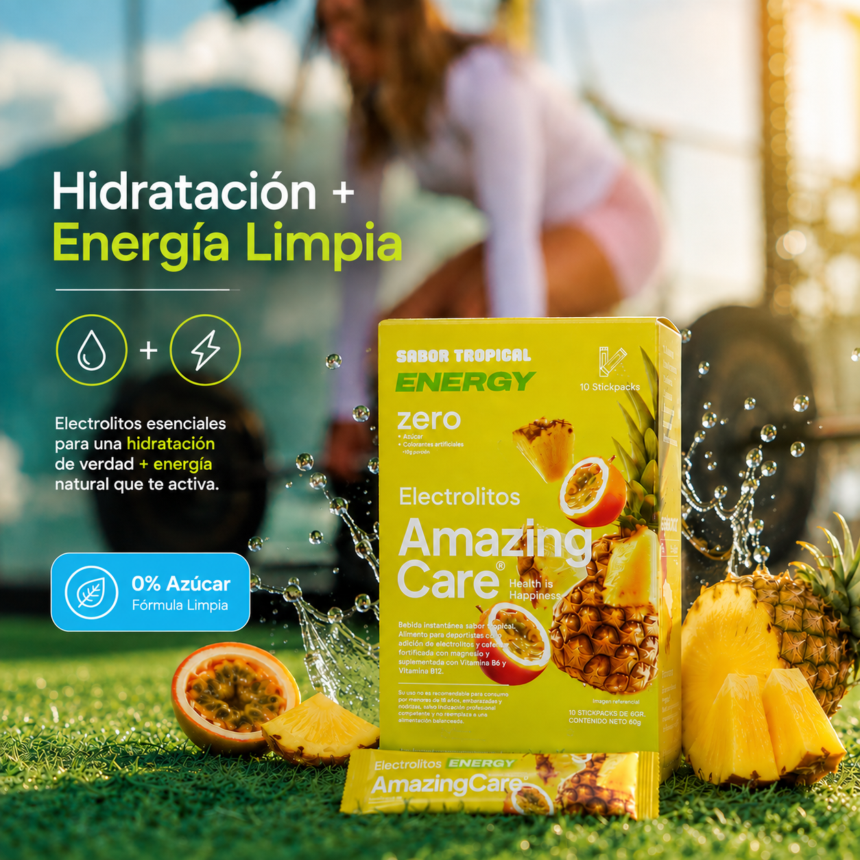 Pack Energy Boost: Electrolitos Mix Sabores + Energy - Amazing Care® | Electrolitos Hidratantes