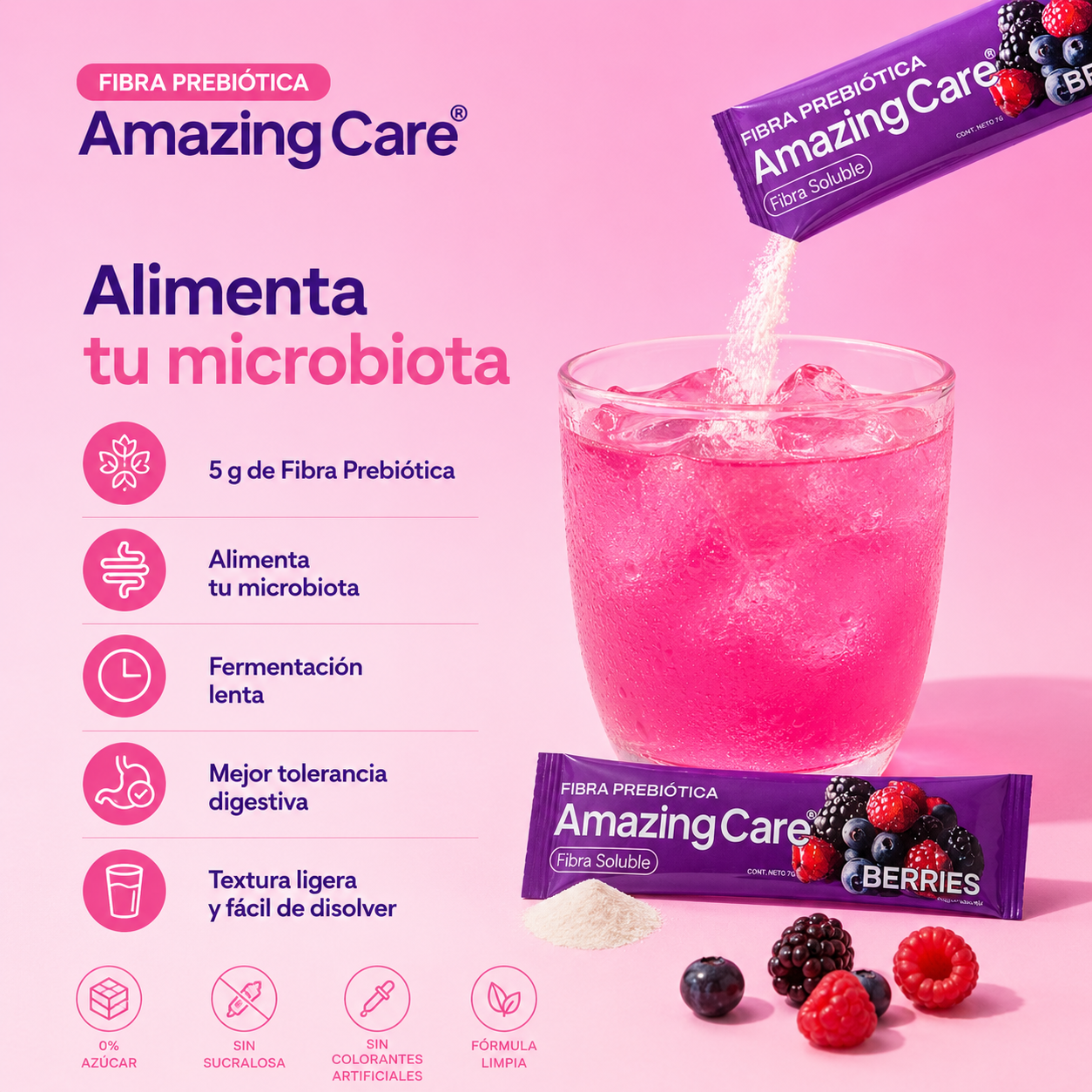 Pack Wellness: Electrolitos Mix Sabores + Fibra Prebiótica - Amazing Care® | Electrolitos Hidratantes