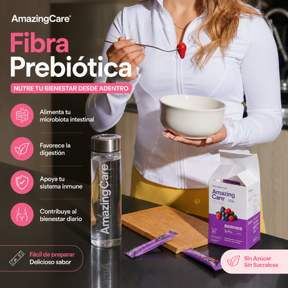 Fibra Prebiótica Sabor Berries 20 Sticks - Amazing Care® | Electrolitos Hidratantes