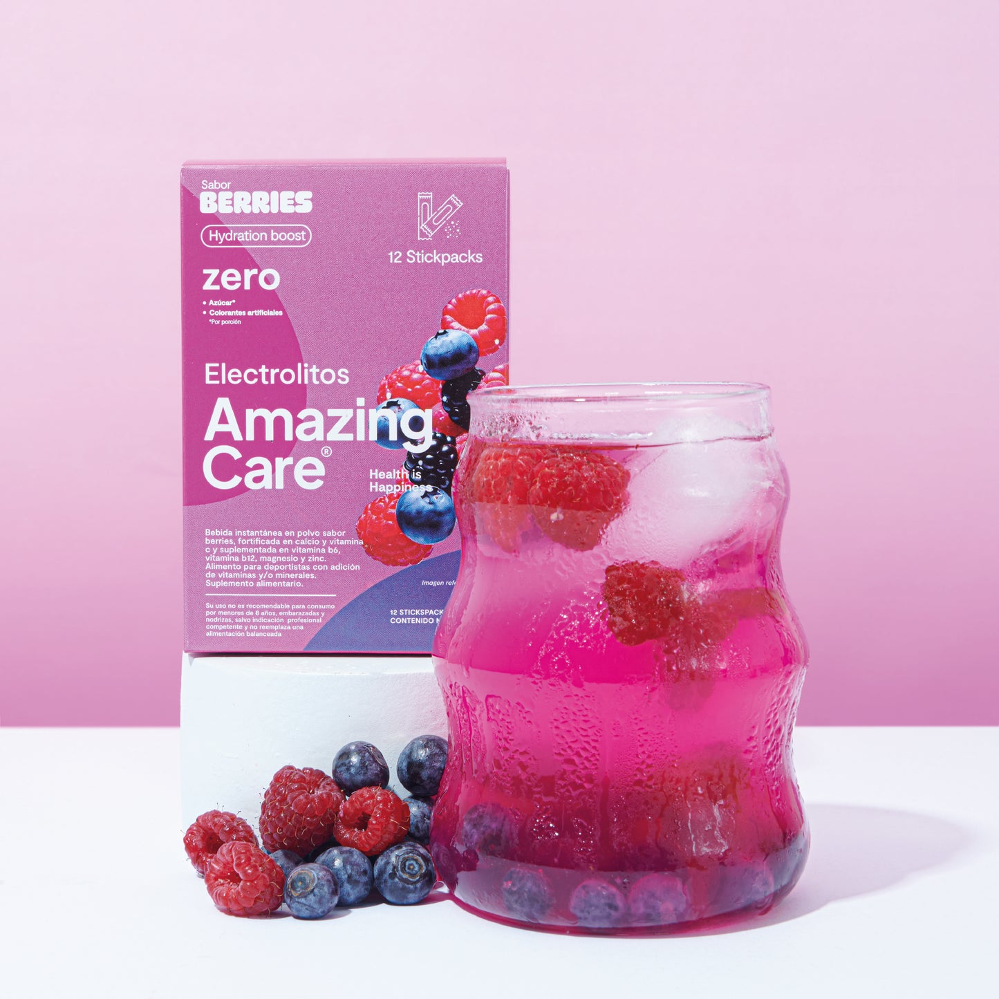 Electrolitos en Polvo Sabor Berries 12 Sticks