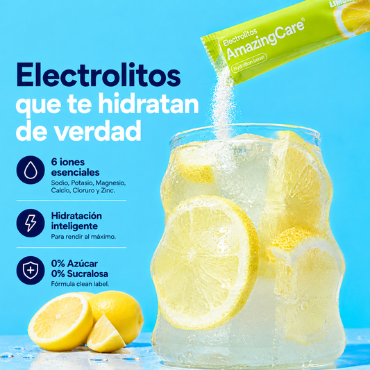 Electrolitos en Polvo Sabor Limonada 12 Sticks