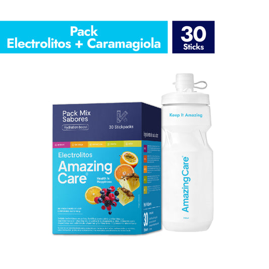 Pack Sport 2: Electrolitos Mix Sabores + Caramagiola - Amazing Care® | Electrolitos Hidratantes