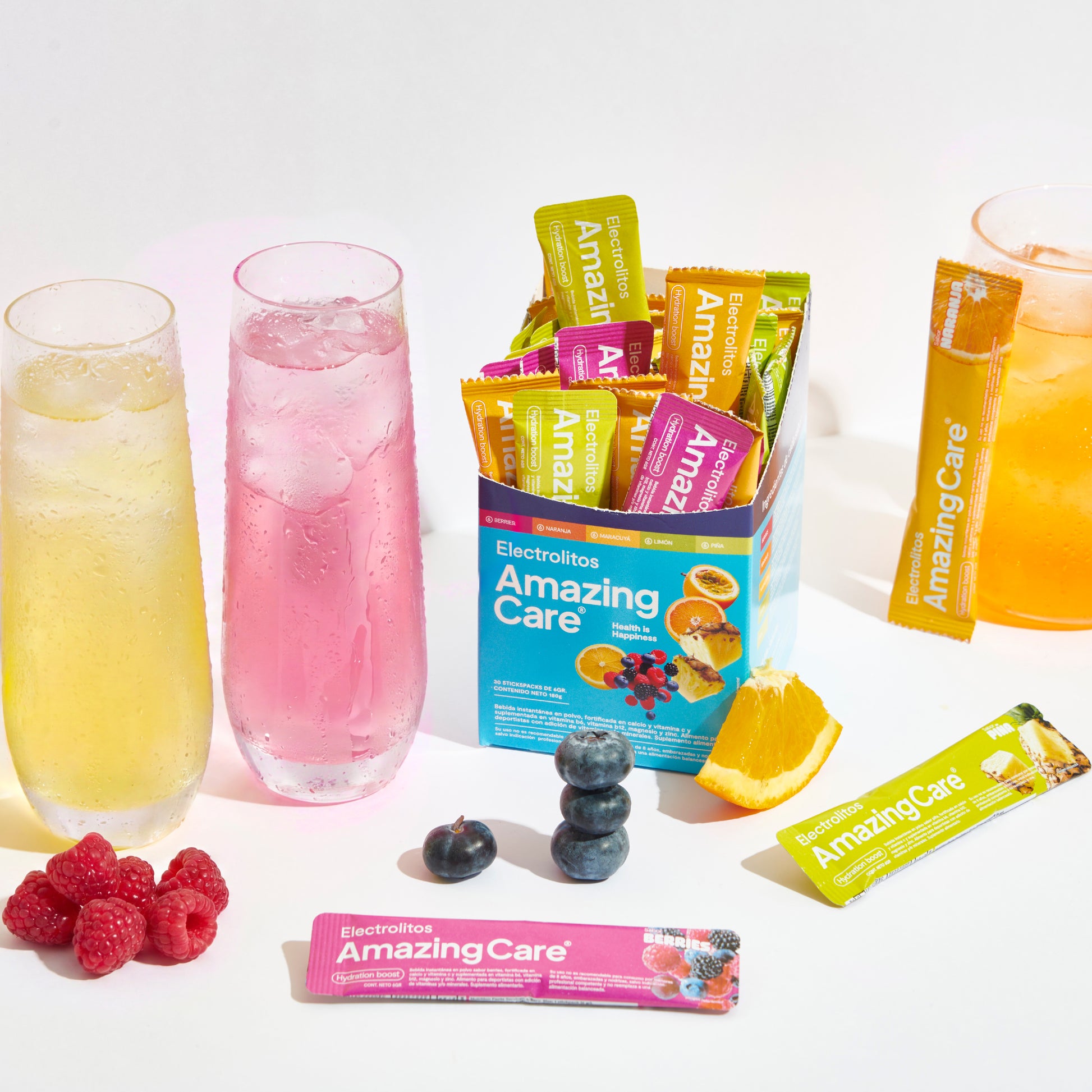 Pack Energy Boost: Electrolitos Mix Sabores + Energy - Amazing Care® | Electrolitos Hidratantes