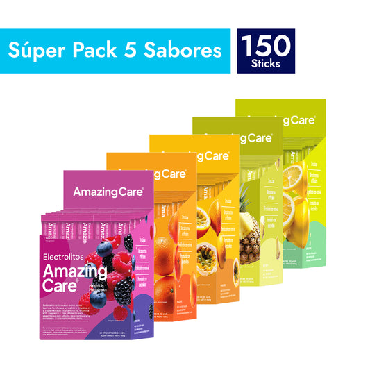 Súper Pack Electrolitos 5 Sabores (150 sticks)
